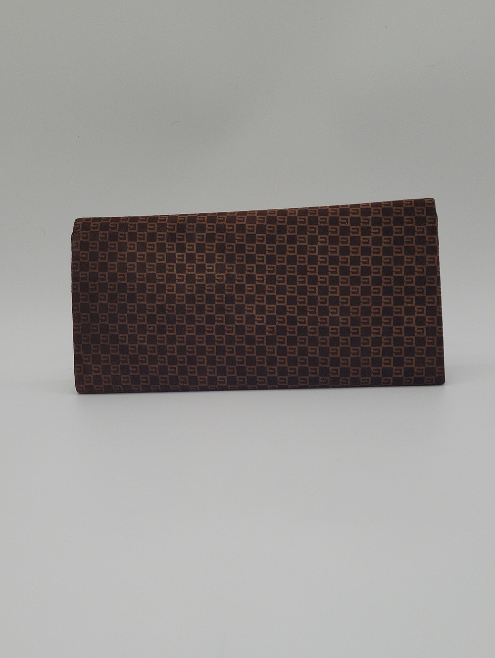 Vintage Gucci Monogram Suede Clutch - Picture 2 of 6